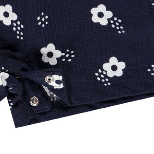 Combishort de punto arrugado con estampado floral para bebé niña 