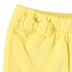 pantalon corto en rizo con nudo en cintura 