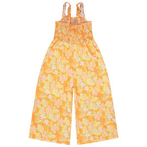 Mono largo con smock estampado floral niña 