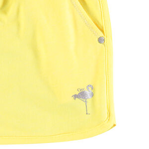 Short de punto con estampado de flamenco para niña  Main Short de punto con estampado de flamenco para niña