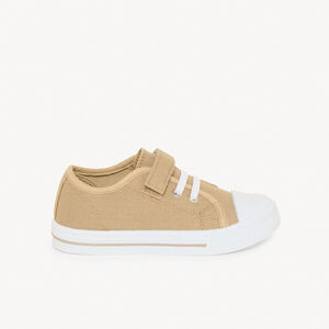 Zapatillas bajas de lona con cordones y velcro niño 