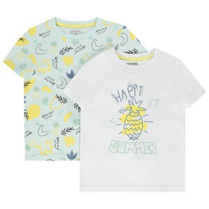 Pack de 5 camisetas de manga corta de jersey con estampado niño 