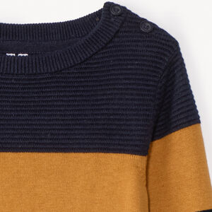 Jersey de punto fantasía a rayas para bebé niño 