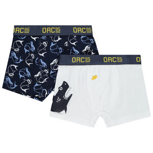 Pack de 2 bóxers estampados de tiburones niño 