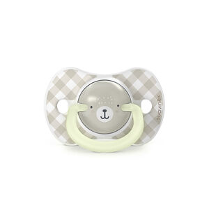 Lote de 2 chupetes de silicona SX Pro 6-18M Wild&Free día/noche gris 