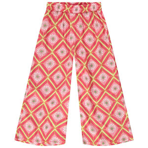 Pantalon large et fluide imprimé retro pour fille 