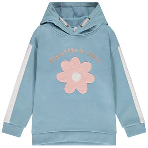 Sudadera con capucha en lana fantasía para niña Main Sudadera con capucha en lana fantasía para niña