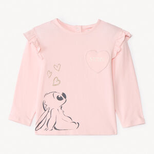 T-shirt manches longues Stitch Disney pour bébé fille Main T-shirt manches longues Stitch Disney pour bébé fille