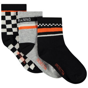 Pack de 3 pares de calcetines normales con diseño para niño  Main Pack de 3 pares de calcetines normales con diseño para niño