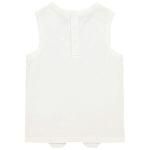 Camiseta sin mangas print animal con detalles en relieve 