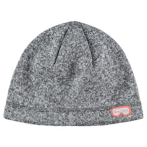 Gorro de punto polar con parche cosido con forma de máscara 