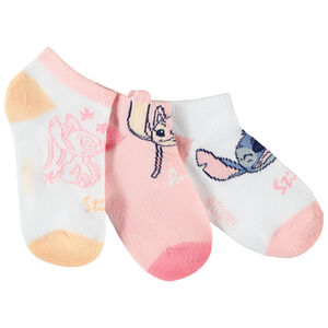 Juego de 3 pares de calcetines cortos Stitch & Angel Disney niña 