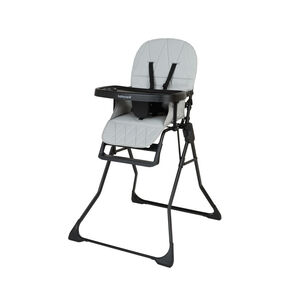 Silla alta fija y compacta Joséphine - Negra y Gris 