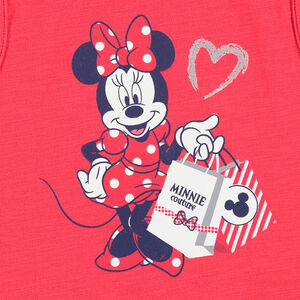 Pijama con camiseta sin mangas con estampado de Minnie ©Disney y pantalón corto con estampado all-over 
