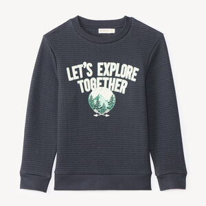 Sudadera para niño de punto texturizado y estampado divertido 