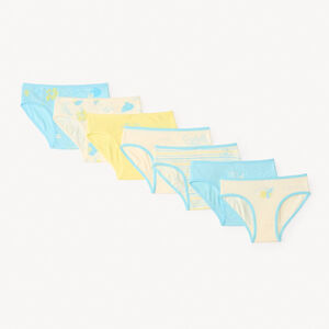 Lote de 7 bragas con estampado de playa para niña. 