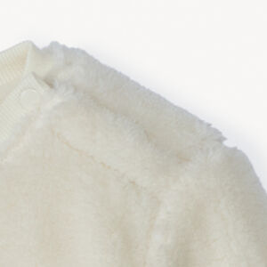 Sudadera sherpa con parche de reno navideño para bebé niño 