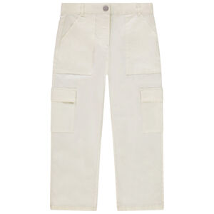 Pantalón recto cargo con bolsillos para niña 