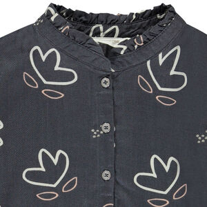 Túnica de tela con estampado artístico para niña 