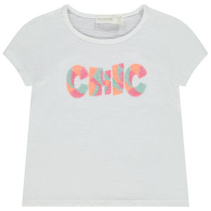 Camiseta manga corta bordado Chic para niña  Main Camiseta manga corta bordado Chic para niña