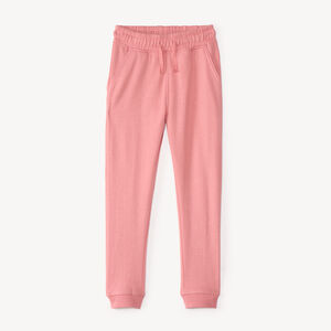 Pantalón de chándal para niña de felpa lisa 