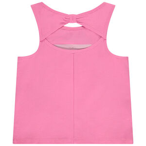 Camiseta sin mangas con estampado de piñas y espalda calada niña 