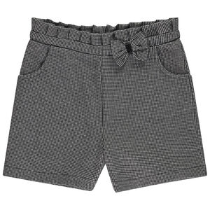 Short de milano a cuadros con lazo para niña 