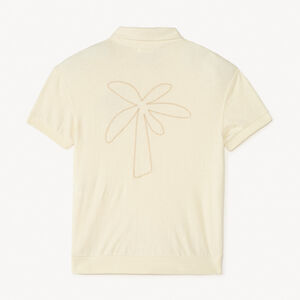 Polo de manga corta con bordado de palmera para niño 