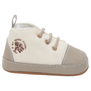 Zapatillas subidas de tela con estampado de tortuga 