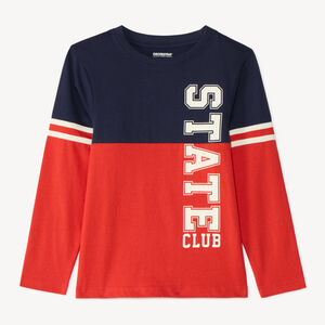 Camiseta de manga larga color block 