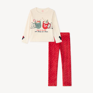 Pyjama fille 2 pièces en polaire Mickey et Minnie 