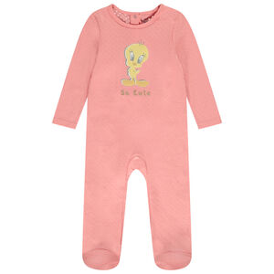 Pelele de punto de rayas con parche de Looney Tunes para niña 