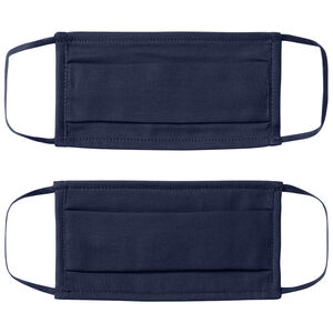 Lote de 2 mascarillas unicolor niño AFNOR de tela - Azul oscuro 