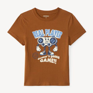 Camiseta de manga corta para niño con estampado divertido 