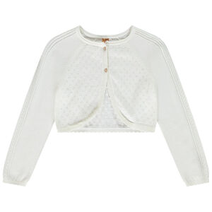Gilet bolero de punto calado para niña  Main Gilet bolero de punto calado para niña