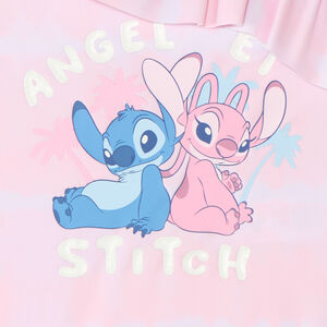 Bañador de una pieza con tirantes asimétricos de Stitch y Angel de Disney para niña 