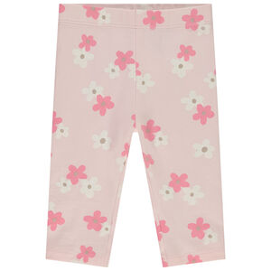 Corsario de punto de jersey con estampado fantasía para bebé niña 