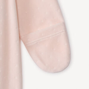 Pelele de terciopelo devorado con parche de conejitos para niña. 