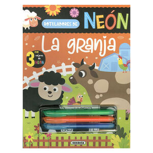 Livre à colorier La granja collection Rotuladores de néon +5 ans 
