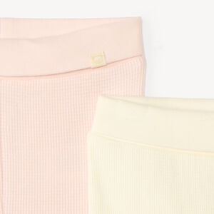 Lot 2 caleçons unis en maille nid d'abeille pour bébé fille 