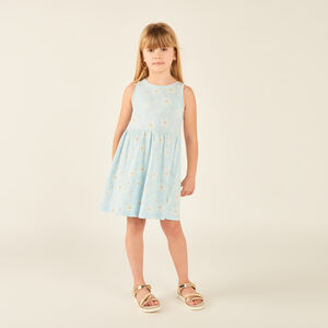 Vestido sin mangas con estampado fantástico para niña 