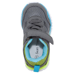 Zapatillas deportivas bajas de malla con cordones elásticos y velcro 