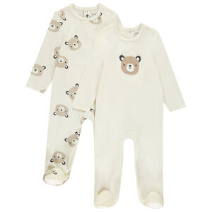 Pack de 2 peleles ourson para bebé con aperturas diferentes según la edad 