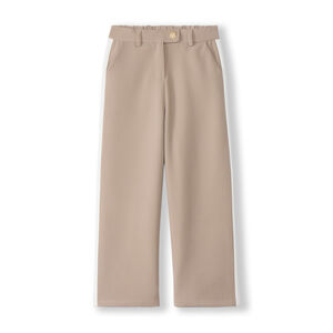 Pantalon droit uni à bandes latérales pour fille  Main Pantalon droit uni à bandes latérales pour fille