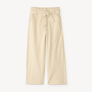 Pantalón ancho de pana y con cinturón para niña 