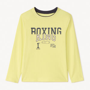 Camiseta de manga larga con estampado de boxeo para niño 