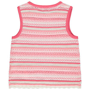 Top de punto crochet efecto calado niña 
