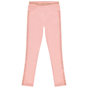 Jeggings de punto milano con bandas laterales para niña 