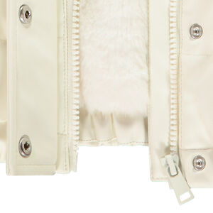 Chaleco sin mangas de similicuir con forro de sherpa para niña 