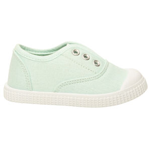 Zapatillas bajas aqua de lona sin cordones 